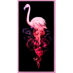 Набор для алмазной живописи Фламинго в дыму 30x60 см AM1829