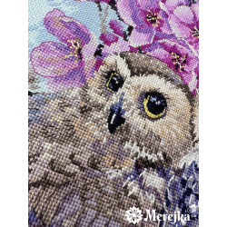 Two Owls in Spring Blossom 38x29 cm SK228