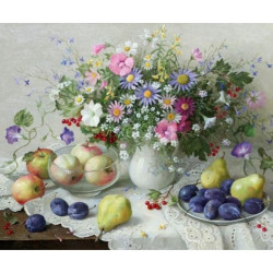 Набор для алмазной живописи Цветочный и фруктовый натюрморт 60х50 см AZ-1196
