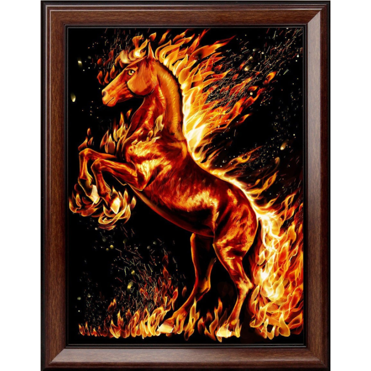 Diamond painting kit "Fire Horse" 30*40 cm AM1850