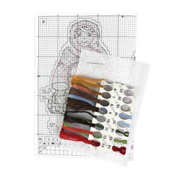 Cross stitch kit on the plastic canvas