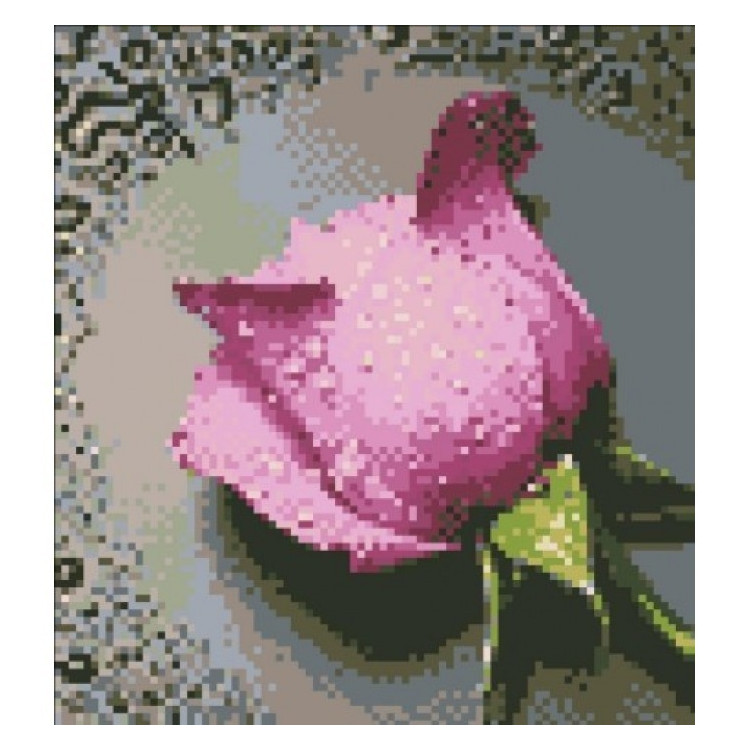 СКИДКА (Снято с производства) Алмазный набор для рисования Розовая роза 22х24 см AZ-17