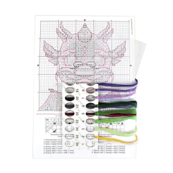 Cross stitch kit on watersoluble canvas