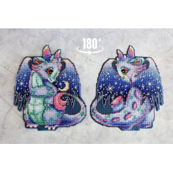 Cross stitch kit "Moon dragon" 15x12 cm SR-891