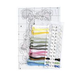 Cross stitch kit on the plastic canvas