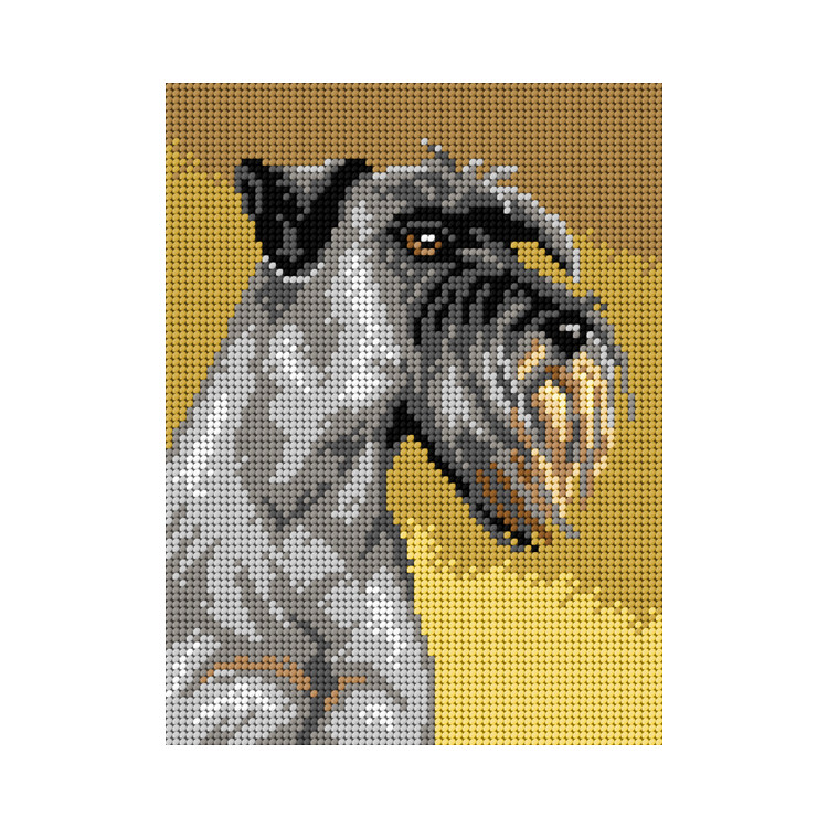 Gobelin-Leinwand „Schnauzer“ 18x24 SA3473