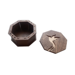 Wooden box octagonal. Hummingbird KF057/64