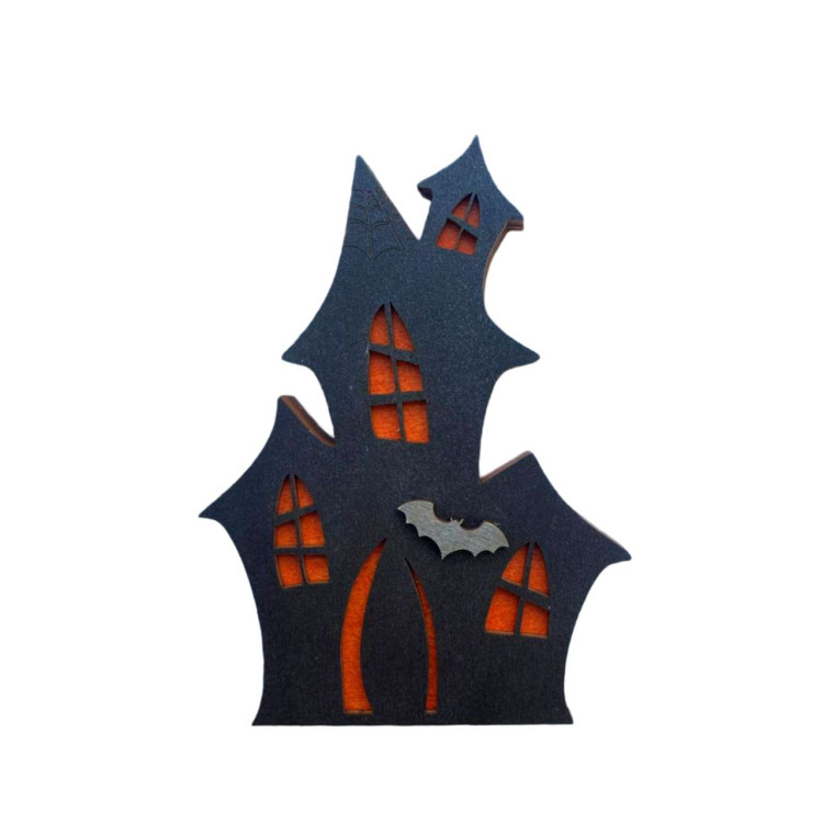 Wooden box for beads "Haunted House" KF027/40
