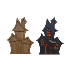 Wooden box for beads. Haunted House KF027/40