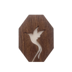 Wooden needle case. Hummingbird. KF056/54