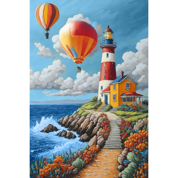 Diamond painting kit Colorful lighthouse 20*30 cm WD3069