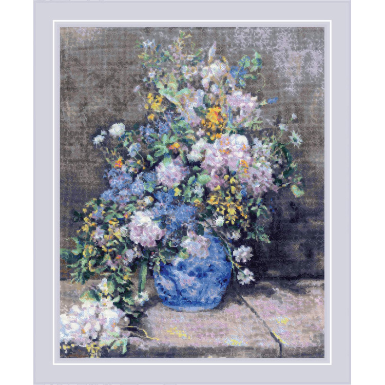 Kreuzstichset „Frühlingsstrauß nach P. A. Renoirs Gemälde“ 40x50 SR2137