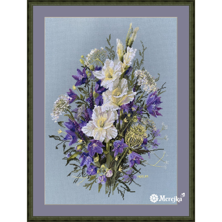 Cross-stitch "The White Sword Lily" 39x27 SK223