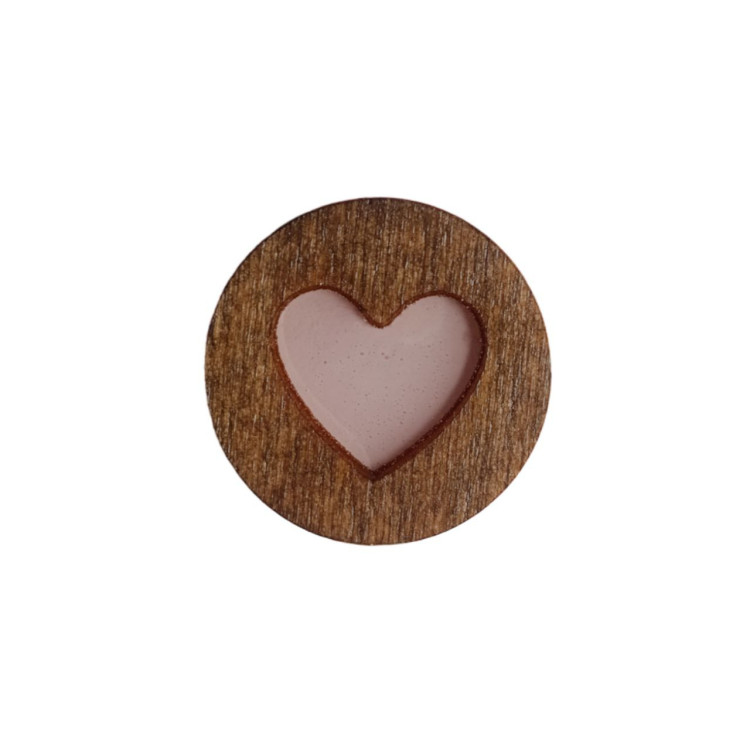 Magnetic needle holder with epoxy resin "Heart" KF059/107