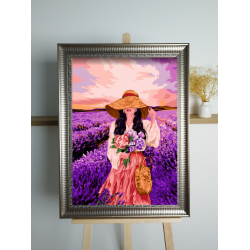 Malen-nach-Zahlen-Set Lavendelaromen 40x50 cm W014