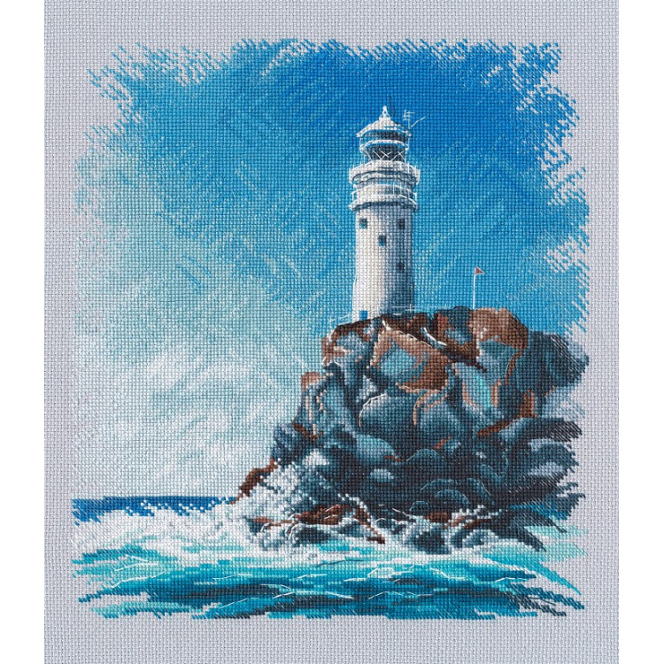 Cross stitch kit "Lighthouse on the rock" S1572