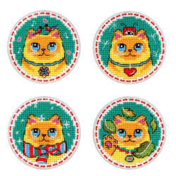 Cross stitch kit "Cats. Badges. Magnets" ST-977