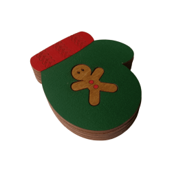 Wooden needle case "Christmas  mitten" KF056/83