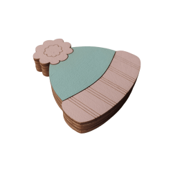 Nadeletui aus Holz „Blauer Hut“ KF056/84