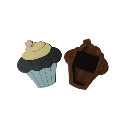 Medinis adatų dėklas „Chocolate cupcake“ KF056/92
