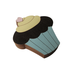 Nadeletui aus Holz „Schokoladen-Cupcake“ KF056/92