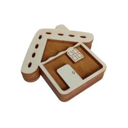 Wooden needle case "Cookie House" KF056/78