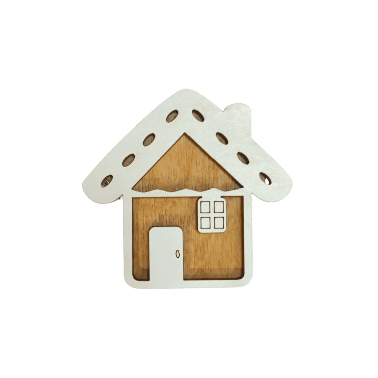 Wooden needle case "Cookie House" KF056/78