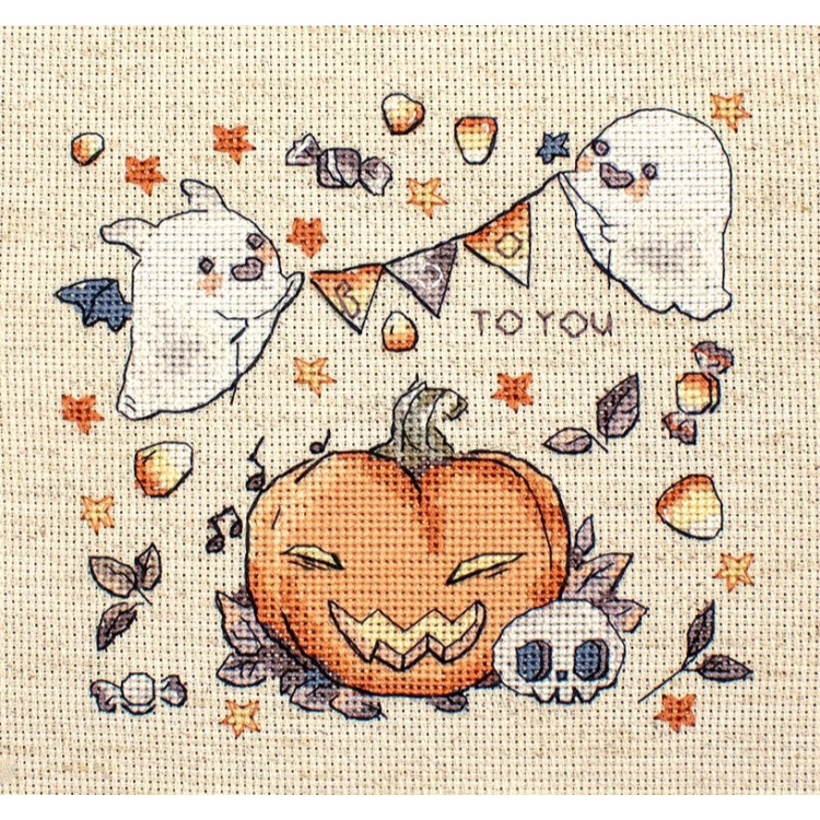 Zählmuster-Kreuzstichset „Boo To You“ 15x14cm SLETIL8814