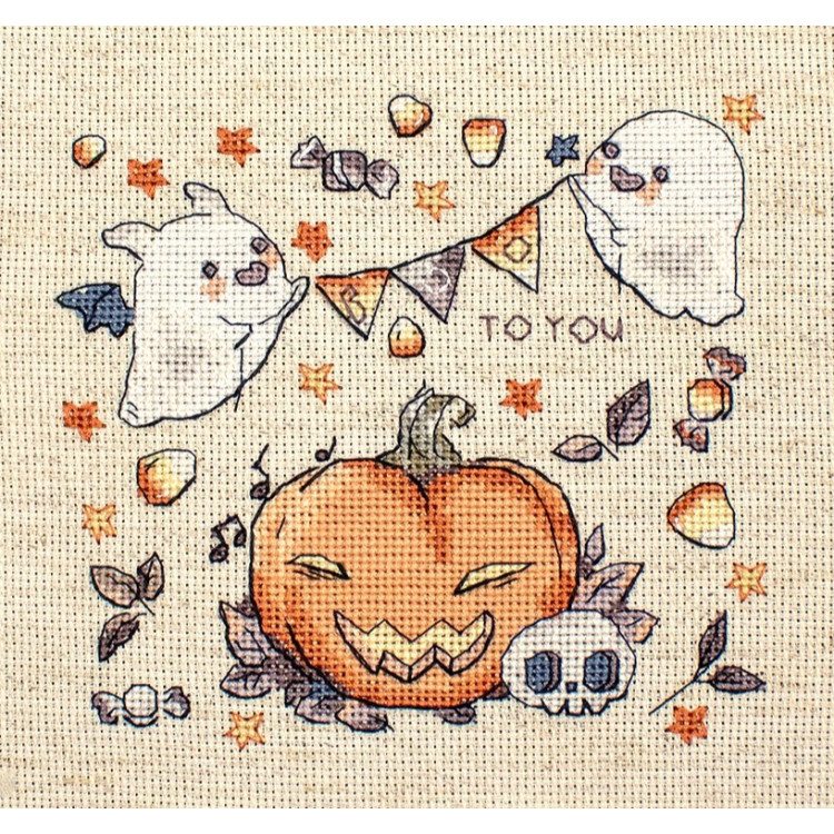 Counted Cross Stitch Kit "Boo To You" 15x14cm SLETIL8814