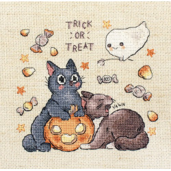 Counted Cross Stitch Kit "Trick Or Treat" №2 14x13cm SLETIL8815
