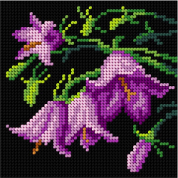 Tapestry canvas Flowers Bells 15x15 SA3435