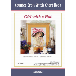 Chart for embroidery - after Harrison Fisher "Girl in a Hat" 30x22 SA2783S