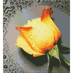 AUSVERKAUF (Eingestellt) Diamant-Malerei-Set Gelbe Rose 22 x 24 cm AZ-18