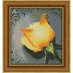 AUSVERKAUF (Eingestellt) Diamant-Malerei-Set Gelbe Rose 22 x 24 cm AZ-18