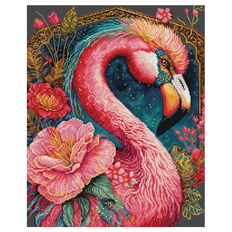 Zählmuster-Kreuzstichset „Flamingo Fantastico“ 25x32cm SBU5036