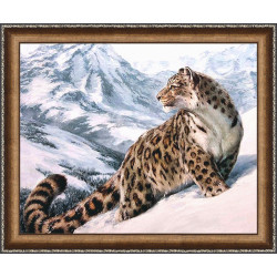 Deimantinio dažymo rinkinys Snow Leopard 50х40 cm AZ-1520