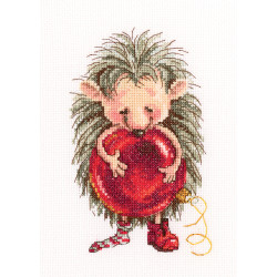 Cross-stitch kit "Hedgehog trying on the shoes" C270