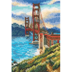 Siuvinėjimo kryželiu rinkinys "Golden Gate Bridge" C302