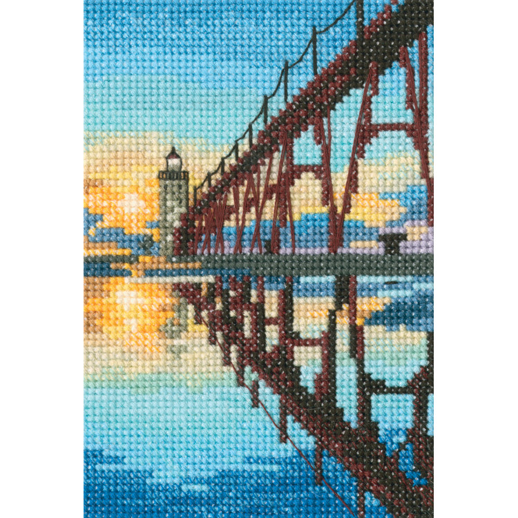 Cross-stitch kit "Bridge to Manistee north pierhead lighthouse" C304