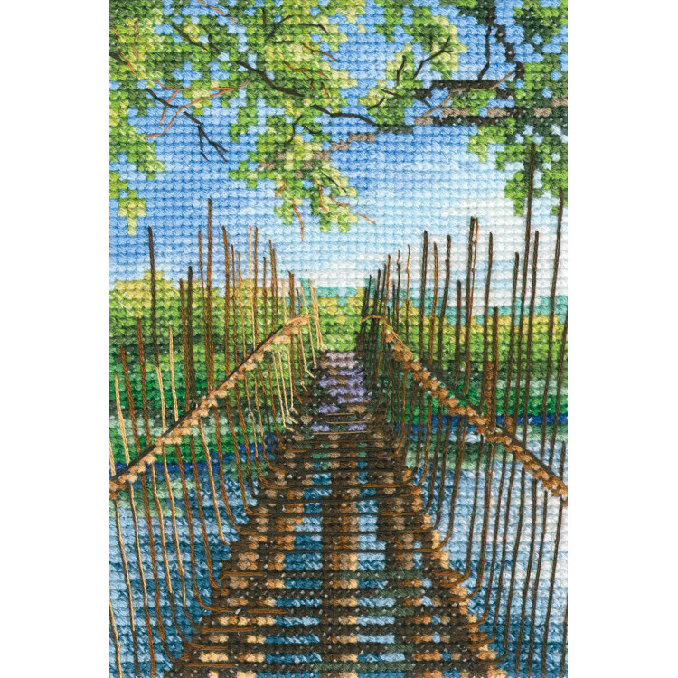 Cross-stitch kit "Foot-bridge on the Austin lake" C313