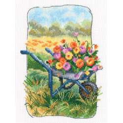 Cross-stitch kit „Grandmother's old garden” C347