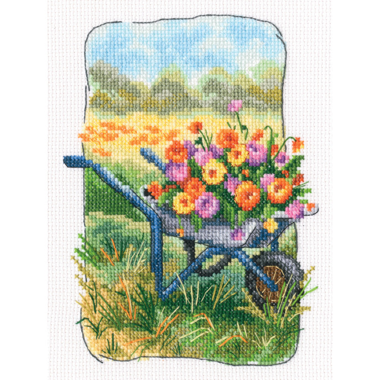 Cross-stitch kit „Grandmother's old garden” C347