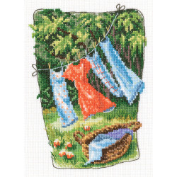 Cross-stitch kit „Grandmother's old garden” C348