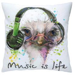 Cross-stitch kit with printed background "Music is life" DT-M018