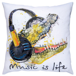 Cross-stitch kit with printed background "Music is life" DT-M019