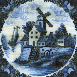 Siuvinėjimo kryželiu rinkinys "Antique Dutch Tiles" EH312