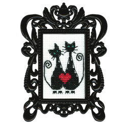 Miniature embroidery & cross stitch kit with frame FA004
