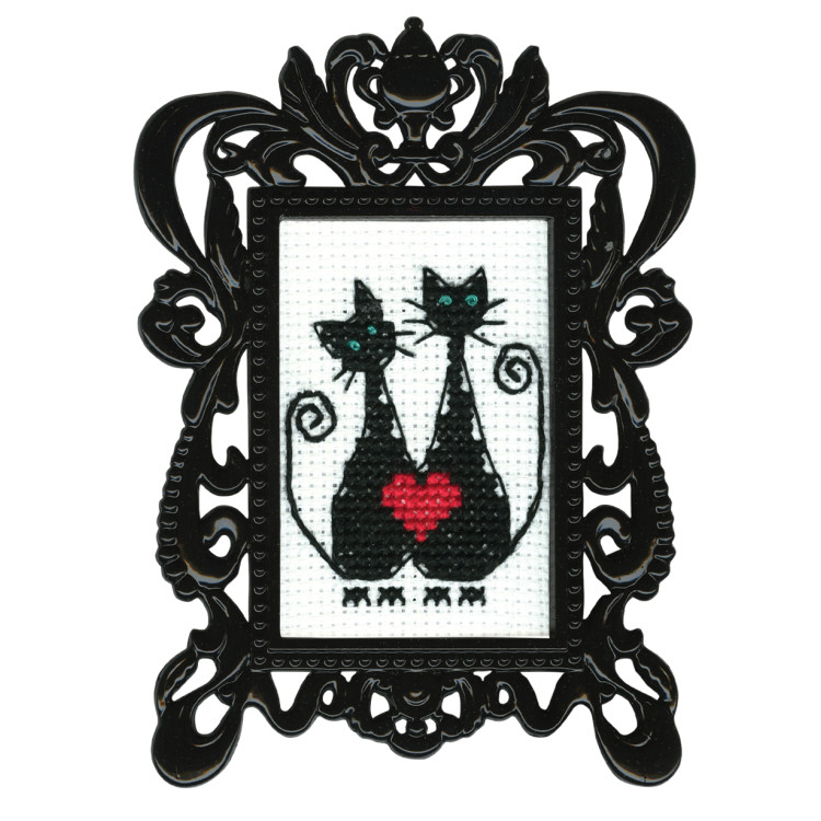 Miniature embroidery & cross stitch kit with frame FA004