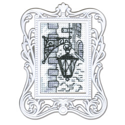 Miniature embroidery & cross stitch kit with frame FA009
