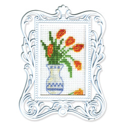 Miniature embroidery & cross stitch kit with frame FA011